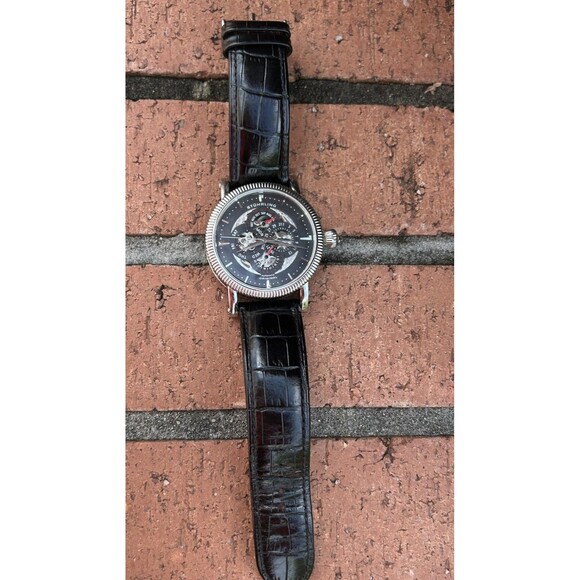 Stuhrling Cal.St-90098 Grand Symphony Automatic 50MM Classic Genuine Leather SS - Picture 1 of 9